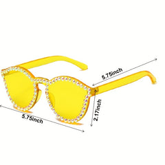 Y2K Candy Cat Eye Sunglasses Rhinestone Glasses UV400
