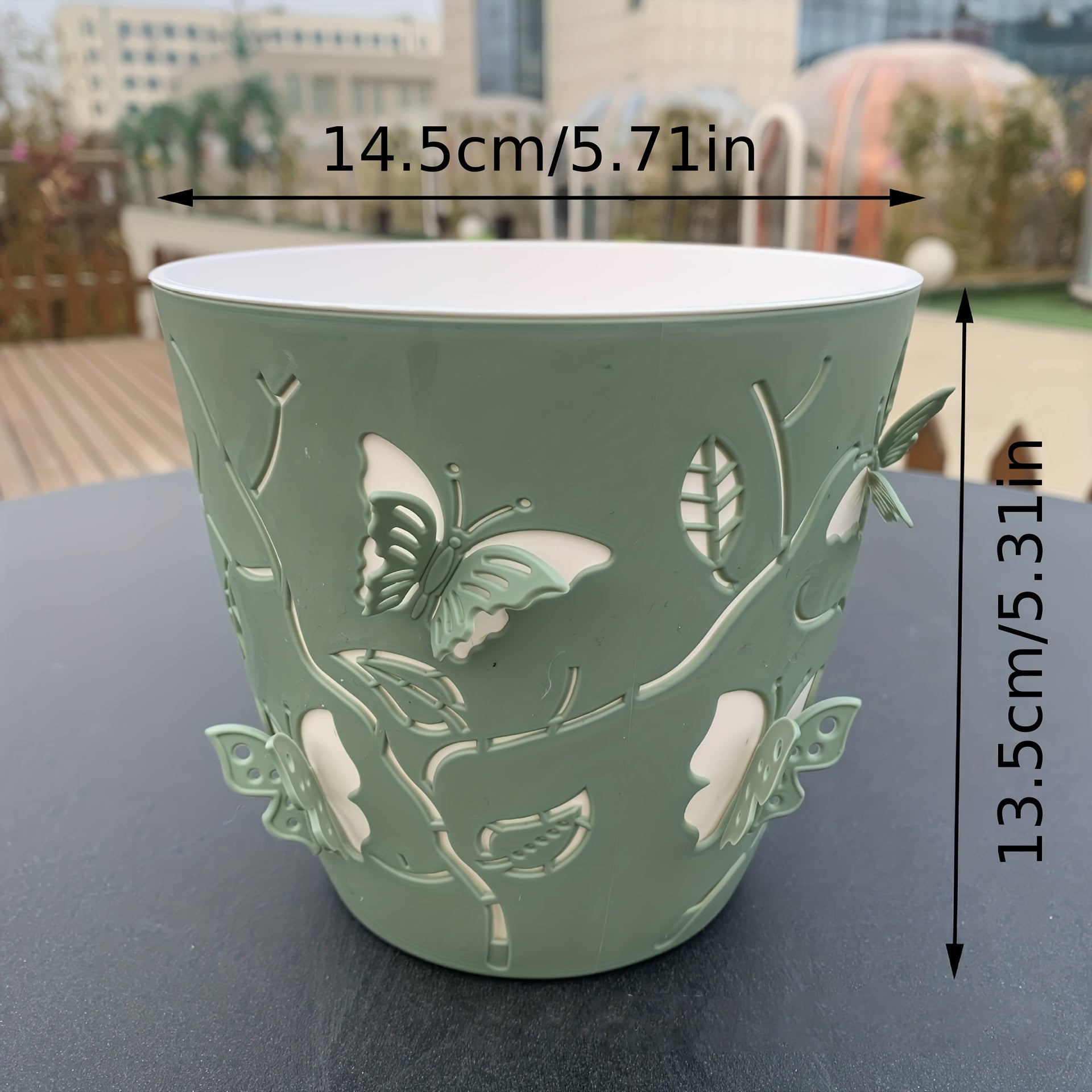 3D Cartoon Butterfly Self-suction Flower Pot Decoration