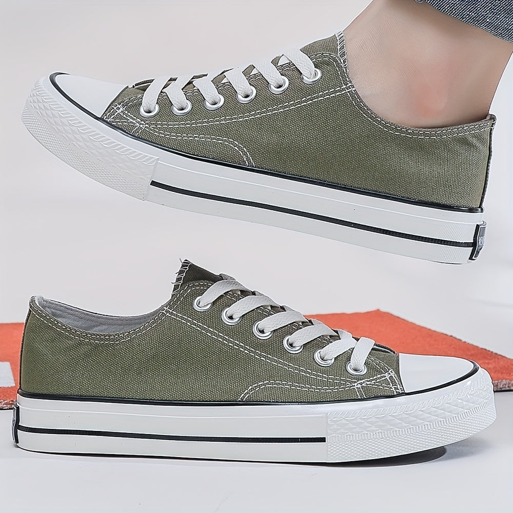 Men's Low Top Canvas Shoes Summer Breathable Non Slip