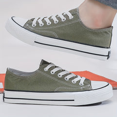 Men's Low Top Canvas Shoes Summer Breathable Non Slip