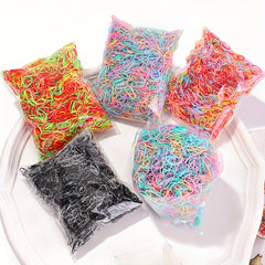 500pcs Colorful Hair Tie Ponytail Holders Scrunchies for Baby Girls