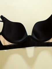 Colorblock Push Up Bra Comfy & Breathable Anti sagging Bra