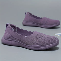 Women's Solid Low Top Walking Shoes Lightweight Casual Sport Shoes