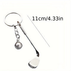 Creative Golf Ball Keychain Keyring Metal Bag Pendant Ornament Gift Men Women