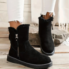 Women's Warm Winter Snow Boots Faux Fur Zipper Side Snow Boot