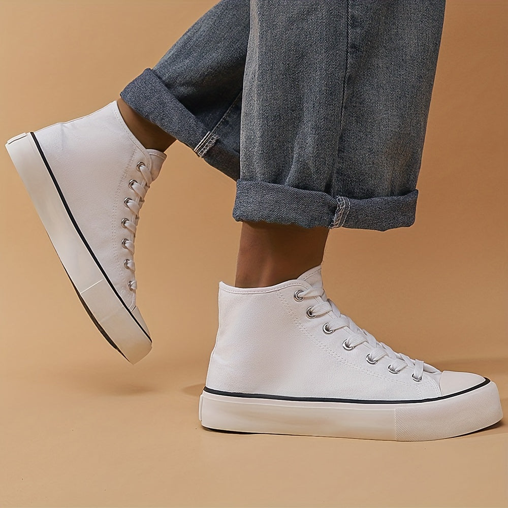 Men's High Top Skate Shoes Non Slip Casual Sneakers for Outdoor Activities