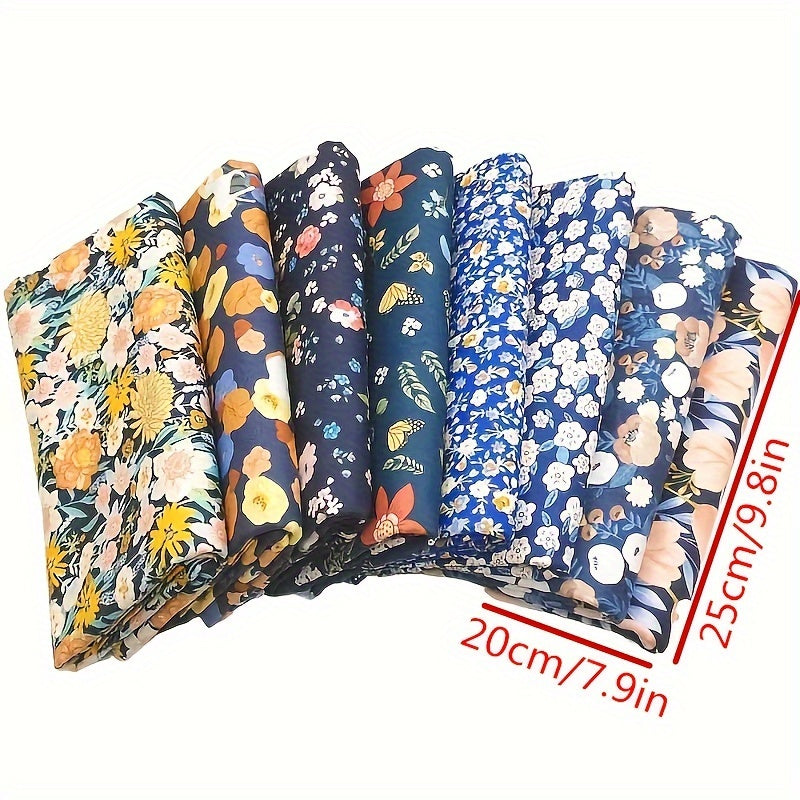 8pcs Twill Cotton Printing Bed Sheet Fabric for Sewing DIY Apparel Costumes