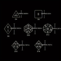 7pcs Magic Polyhedral Dice Set For Fantasy Table Games