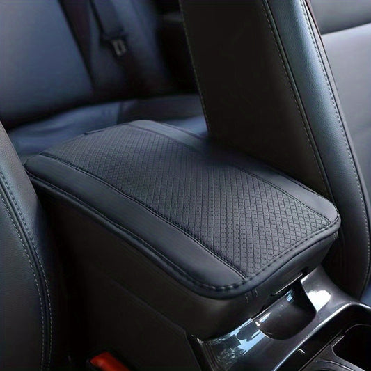 Car Armrest Mat Leather Double Line Non slip Armrest Cover
