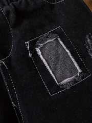 Baby Girls Casual Flared Jeans Ripped Pants