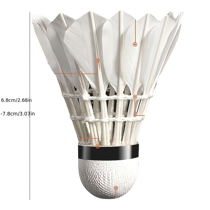 3pcs Duck Goose Feather Shuttlecocks for Badminton Training