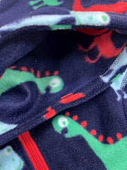 Boys Dino Pattern Fleece Vest Warm Top