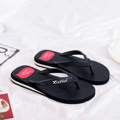 Men's 'Xiaohei' Print Flip Flops Anti skid Slippers