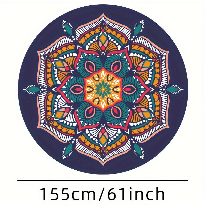 Colorful Round Yoga Mat Non-Slip Indoor/Outdoor Fitness Mat