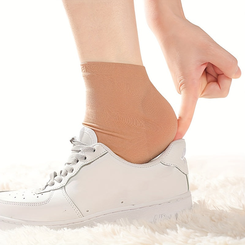 Silicone Toeless Socks for Women Cycling Running Anti-crack Ankle Foot Sleeve