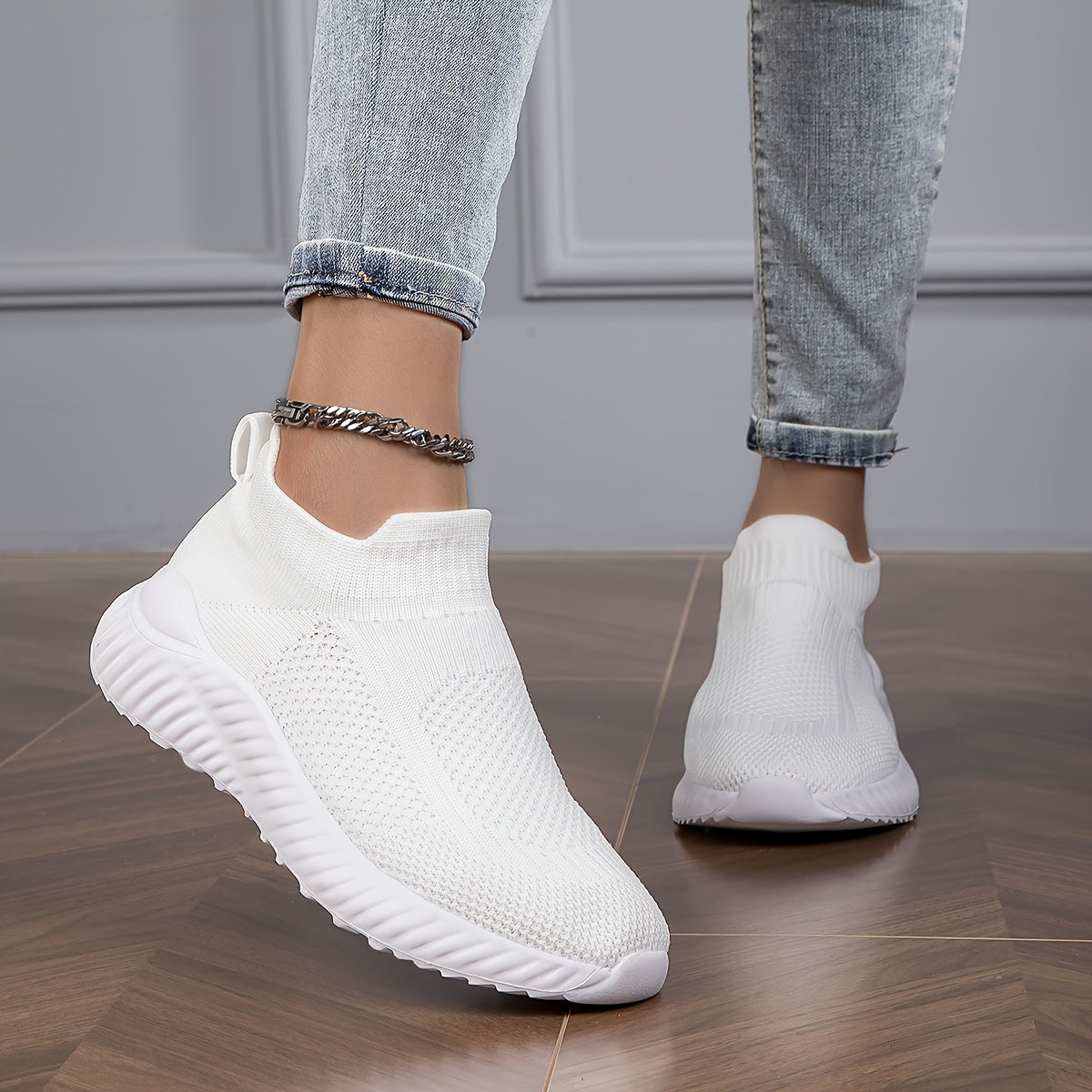 Kid's Breathable Slip-On Sock Shoes Soft Sole Sneakers