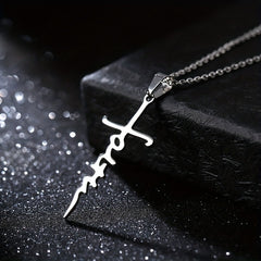 Faith Letter Pendent Necklace for Grandson