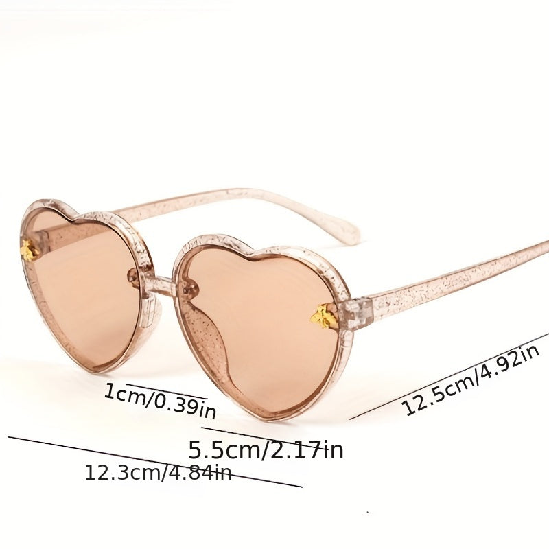 Kids Bee Heart Shaped Gradient Sunglasses for Party Dress Up