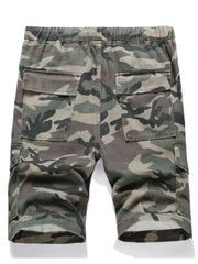 Men's Camo Cargo Shorts Drawstring Waist