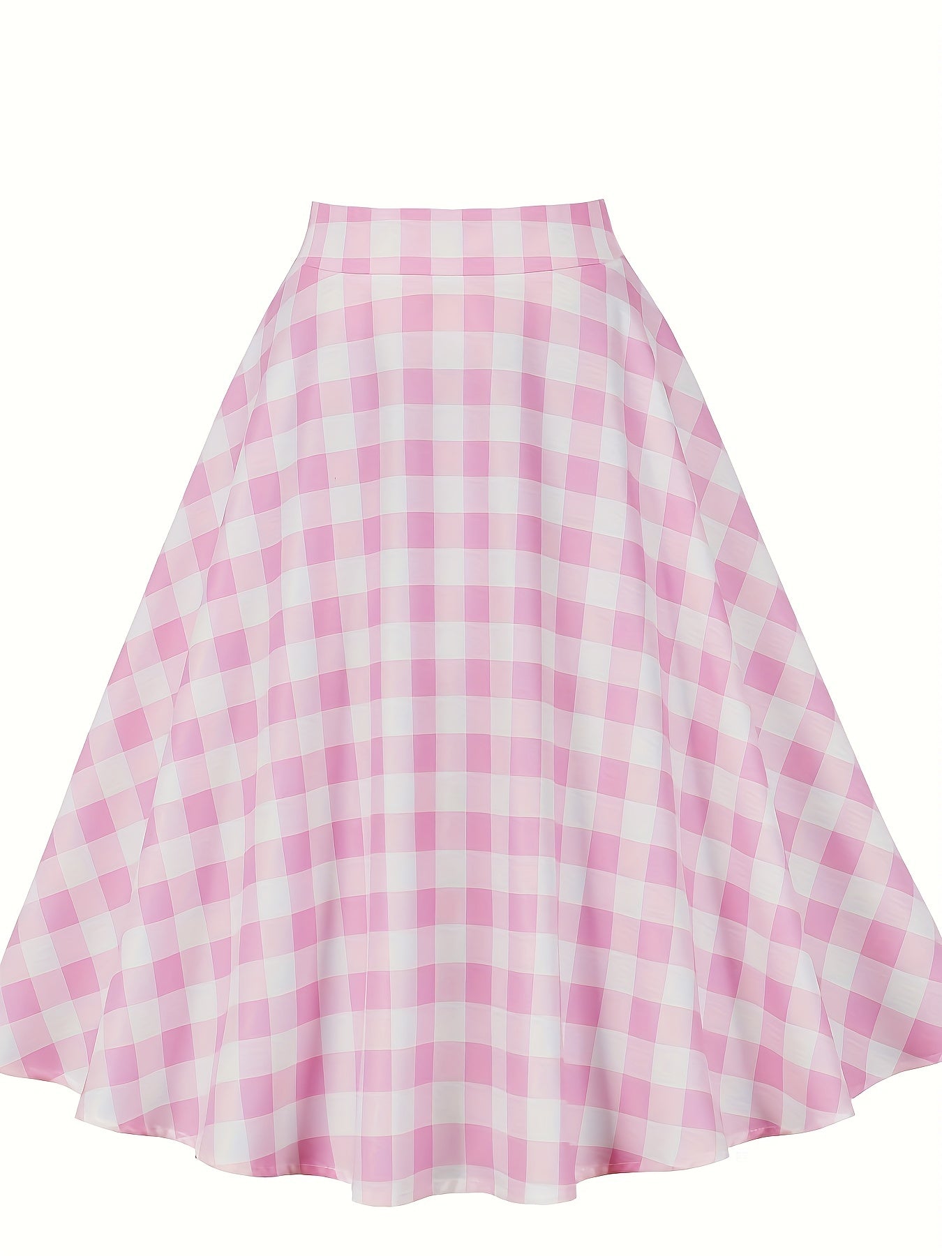 Plaid Print A Line Swing Skirt For Summer