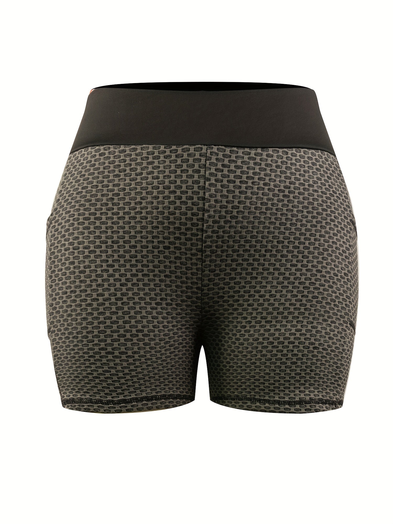 Sports Shorts Women's Plus Honeycomb Pattern Waist Band Skinny Shorts