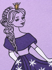 Cartoon Princess Pattern Pajama Set for Girls