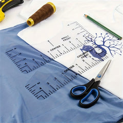 8pcs T Shirt Ruler Guide Vinyl Alignment Tool DIY Sewing Accessories