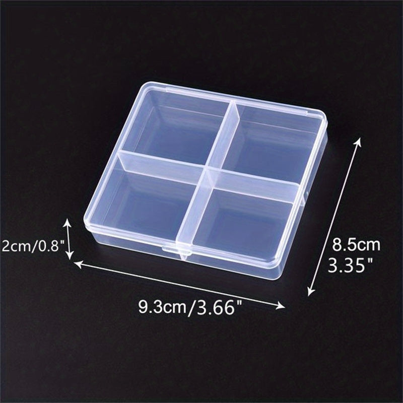 Plastic Storage Box Jewelry Organizer Clear Container Rectangle Flower Shape