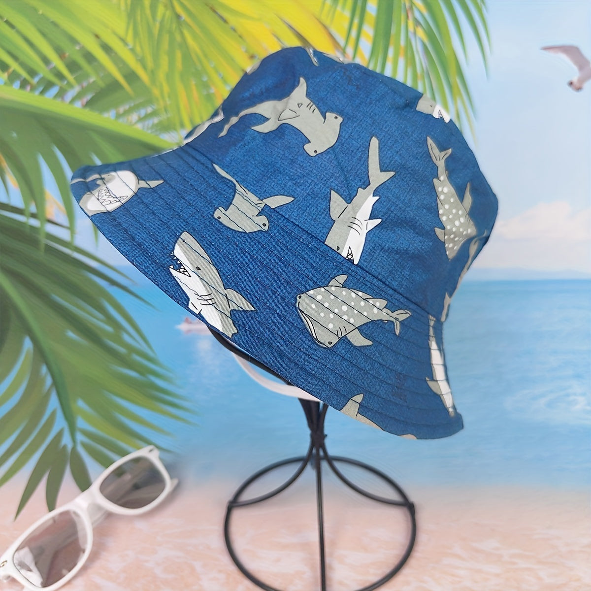Kids Shark Bucket Hat Outdoor Sunshade Hat for Boys and Girls