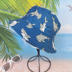 Kids Shark Bucket Hat Outdoor Sunshade Hat for Boys and Girls