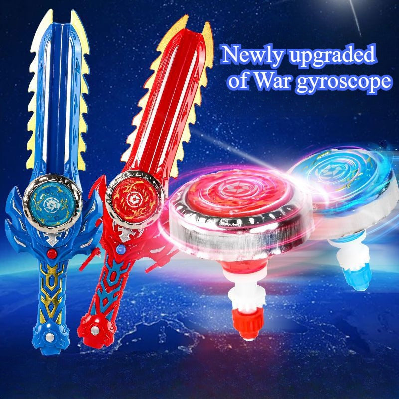 Boys' Toy Sword Alloy Steel Battle Blade with Spinning Head Red Accents