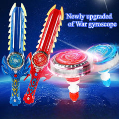 Boys' Toy Sword Alloy Steel Battle Blade with Spinning Head Red Accents