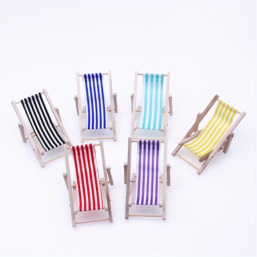 Wooden Beach Chair Mini Furniture Outdoor Lounge Chair