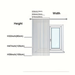 Green Double Layer Tulle Short Roman Curtain for Kitchen Bay Window