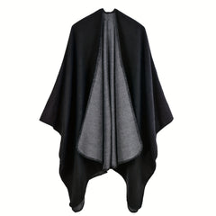 Classic Cashmere Warm Cape Scarf Blanket Wraps Reversible Cardigan