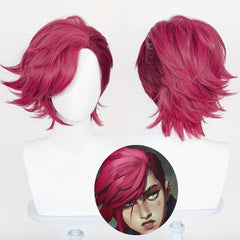Men's Anime Wine Red Wig