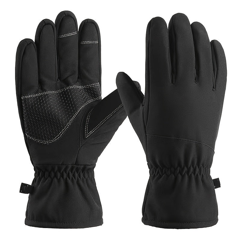 Velvet Windproof Waterproof Touch Screen Cycling Gloves Coldproof Non Slip Warm