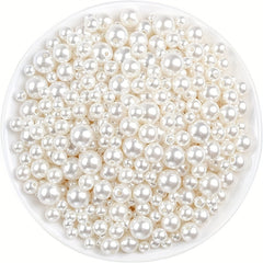 100pcs Mix Size Imitated Pearl Beads 4-8mm Pearls Accessories Women's Jewelry