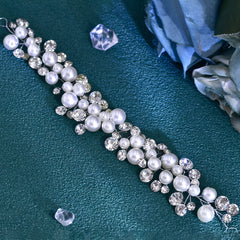 Pearl & Rhinestone Bridal Headband for Weddings