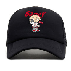 Sunshade Adjustable Baseball Cap with Cartoon Embroidery