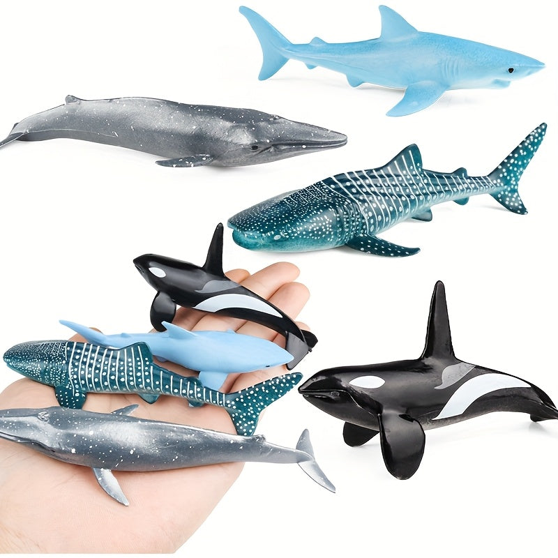 Marine Animal Model Set Toys Whale Shark Humpback Gray Killer Home Decor