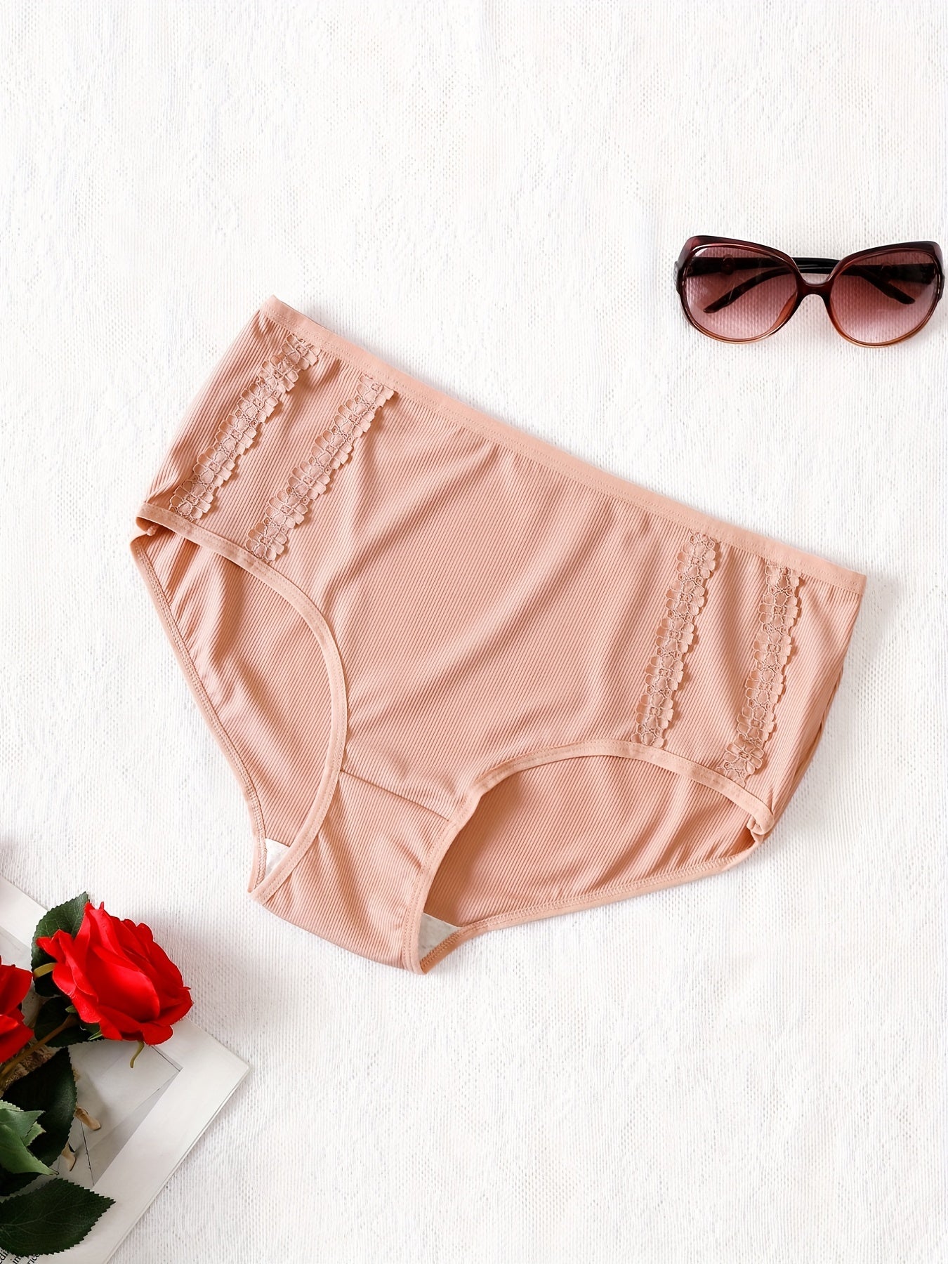 Panty Women's Plus High Rise Ribbed High Brief