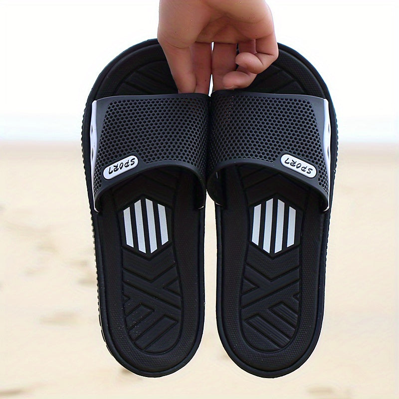 Men's Casual Non Slip Slides with Open Toe for Indoor Outdoor Beach