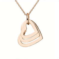 Personalized Heart Shaped Women's Necklace with Carved Name Letter