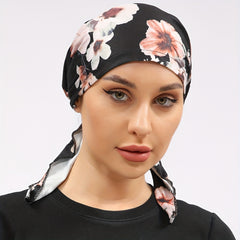 Flower Print Head Scarf Turban Cap Bandana Chemo Hats