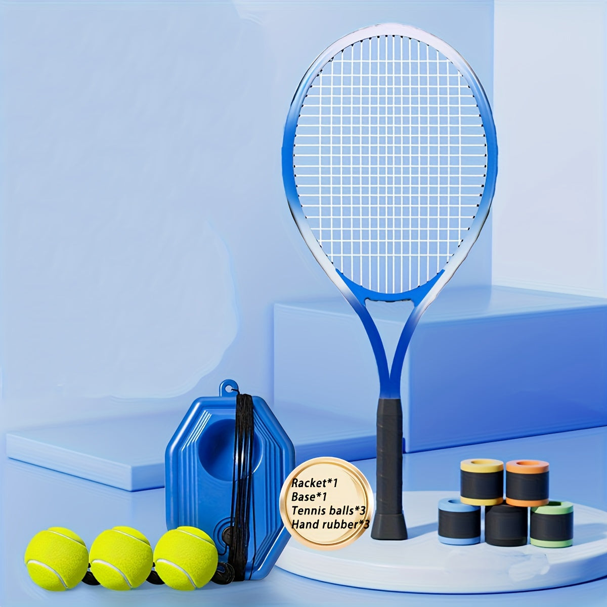 Beginner Tennis Racket Single Trainer Rebound Set