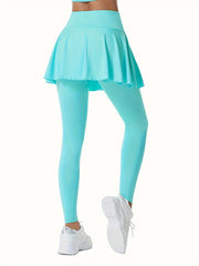 2 in 1 Sport Skorts Quick Dry Running Tennis Skirts With Leggings