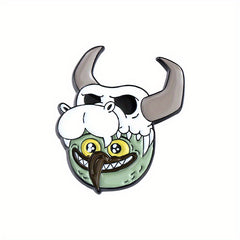 Cow Head Unicorn Cartoon Brooch Children s Creative Badge Drip Alloy Baking Pain