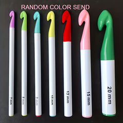 7pcs Colorful Plastic Crochet Hooks Set 7.0mm-20mm