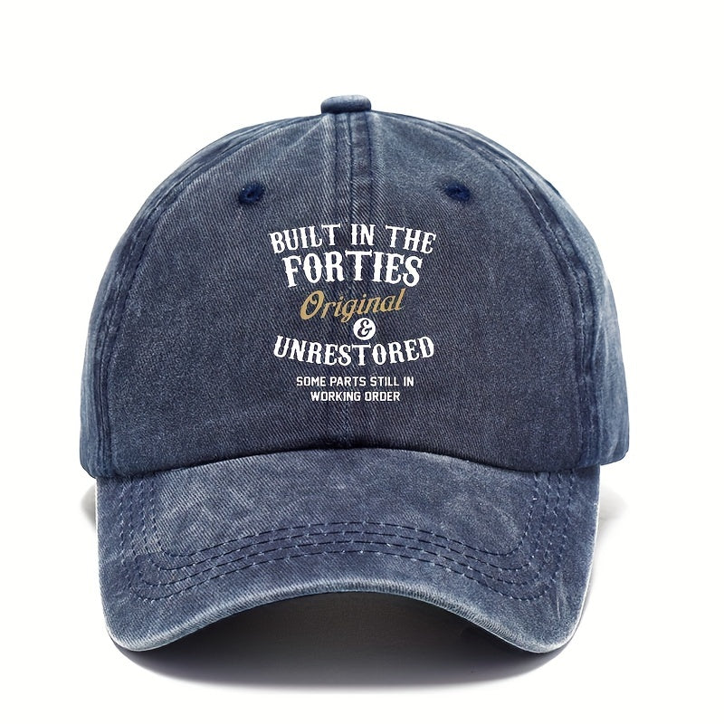 Retro Washed Baseball Cap Letter Printed Peaked Cap
